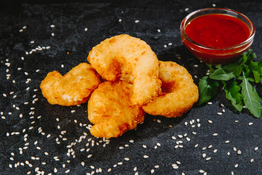 Пёс: Креветки темпура 100гр